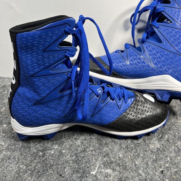 Mens Under Armour Highlight Football MC LE Cleats SIZE 10 Black Blue - Picture 4 of 8